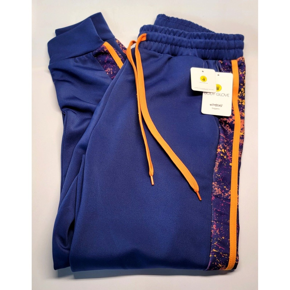 Body Glove Womens Active Wear Blue Joggers Size L BGJ1332 NEW